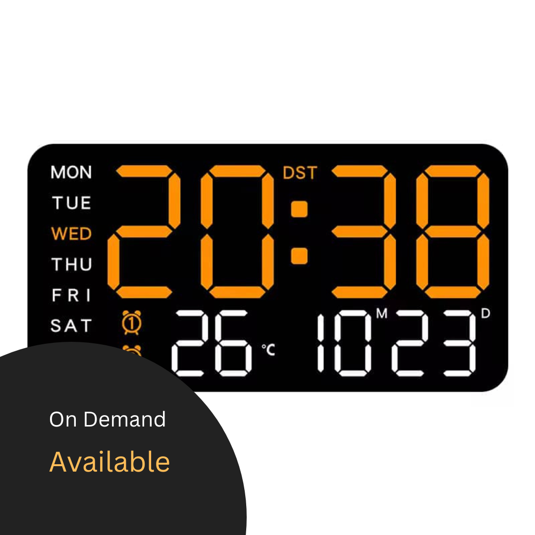 Led Clock With Date, Calendar And Temperature
